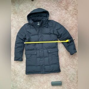 Nwot Men’s navy blue duck down Hooded Puffer Coat size XL